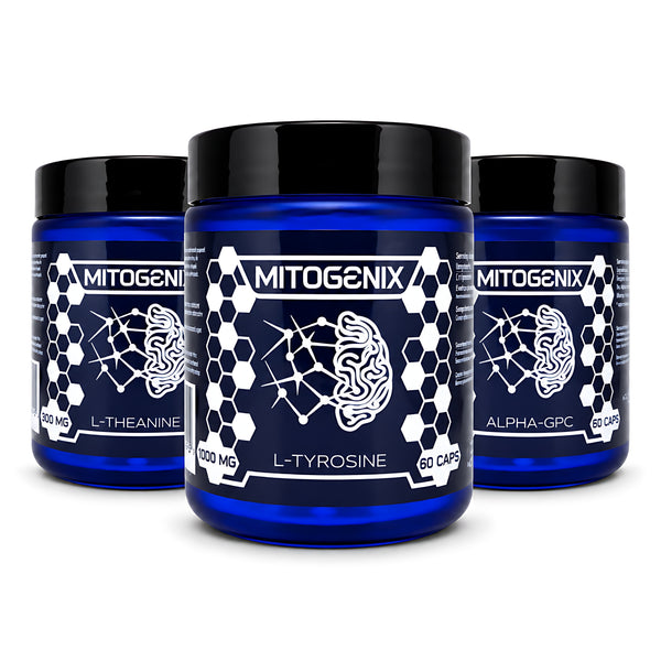 MitoGenix DIY Focus Builder Stack (Caffeine-Free) — Alpha-GPC, L-Tyrosine & L-Theanine